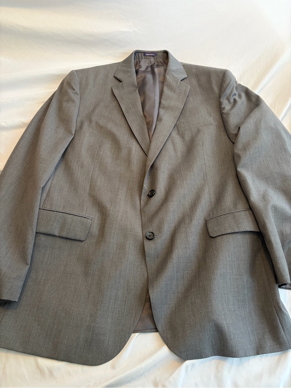 Stafford Men's Gray Two-Button Sport Coat, Classic Fit, Sizse 46L